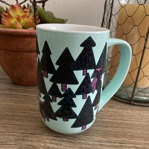 David's Tea Nordic  Coffee Tea Mug  Pine Trees Owls  16 oz.